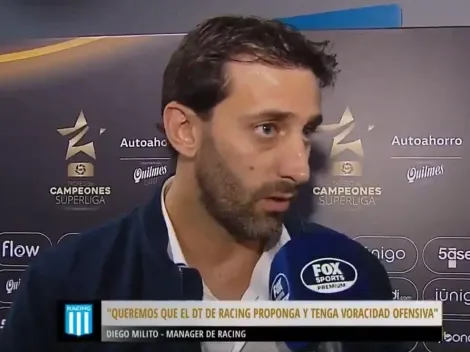 Milito confirmó que faltan detalles para que Racing tenga nuevo entrenador