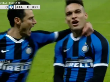 ¡Le quemó el arco! Lautaro Martínez tardó tres minutos en abrir la cuenta para Inter