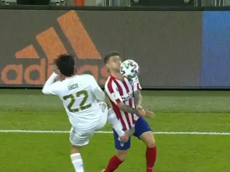 Video: planchazo 'ahí abajo' de Isco a Trippier