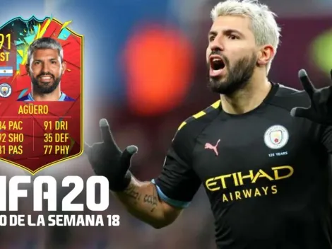 El Kun Agüero recibe una carta Record Breaker en el TOTW 18 del FIFA 20