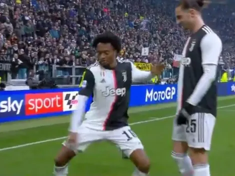 Sin baile, no vale: el paso que tiró Cuadrado para festejar su gol en Italia