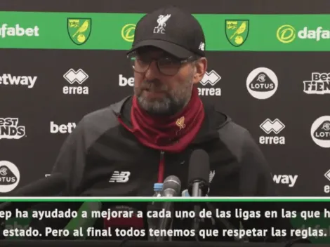 A Klopp le preguntaron por la sanción al City y defendió a Guardiola