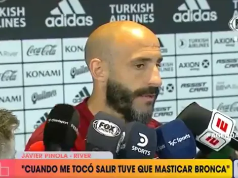 Pinola, sobre sus partidos sin jugar: "Alguna cara de enojo iba a tener"