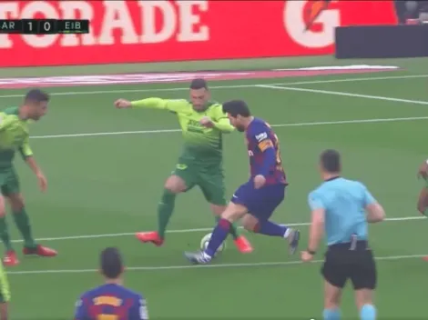 En modo extraterrestre: caño y golazo de Messi para el Barcelona