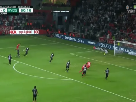 No para: Leo Fernández sacó un zurdazo imponente para el primer gol del Toluca