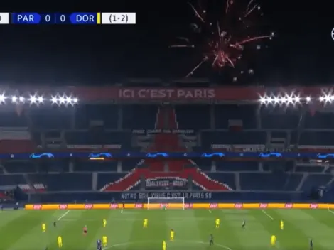 Amor puro: hinchas del PSG se juntaron fuera del estadio y metieron show de fuegos artificiales