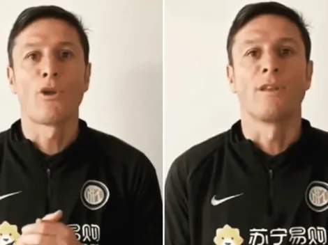 Video: Zanetti realizó un pedido para todos por el coronavirus