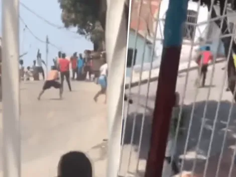 En Barranquilla no les importó la cuarentena y protagonizaron una enorme pelea callejera