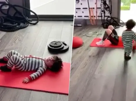 La cuarentena que queremos: Messi subió video haciendo abdominales con Ciro