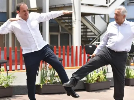 Cuauhtémoc Blanco y AMLO realizaron un saludo especial