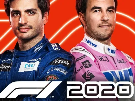 Checo Pérez en la portada del videojuego Fórmula 1 2020