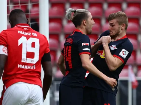 Paliza: Leipzig goleó 5-0 al Mainz y sigue bien arriba en la Bundesliga