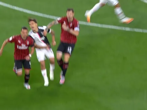 Feo recibimiento: Romagnoli castigó a Dybala arriba y abajo al mismo tiempo