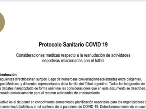 TyC Sports reveló el protocolo de AFA para volver a los entrenamientos