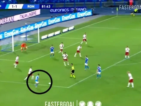 Está demente: comba diabólica y golazo de Insigne desde un ángulo muy cerrado