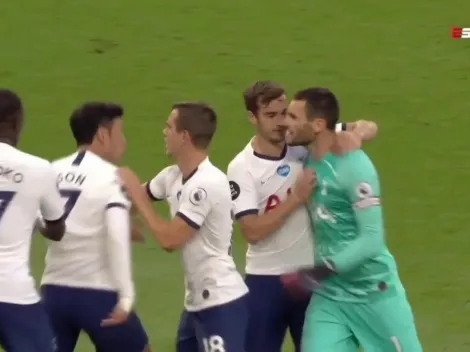 ¡Pelea entre compañeros! Lloris y Son casi terminan a los golpes al finalizar el primer tiempo