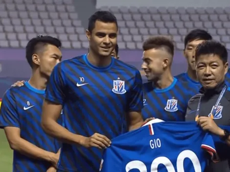 Así se festeja: Giovanni Moreno hizo gol en la conmemoración de su partido 200 en China