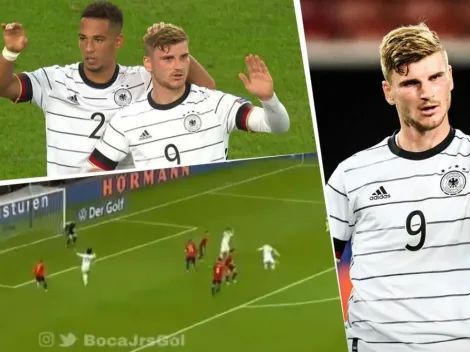 Dejó parado a De Gea: golazo de Werner para el 1 a 0 de Alemania