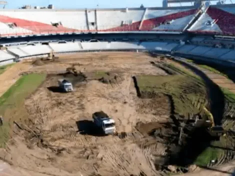 Video: así está el Monumental sin césped ni pista de atletismo