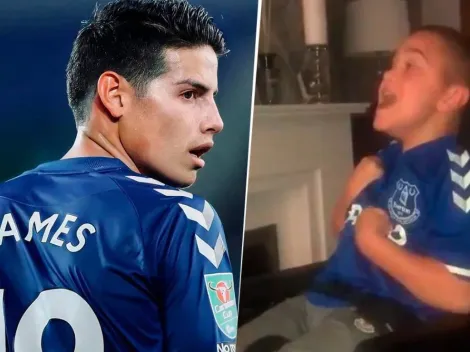 Se nos arrugó el corazón: el pequeño hincha del Everton que le canta a James