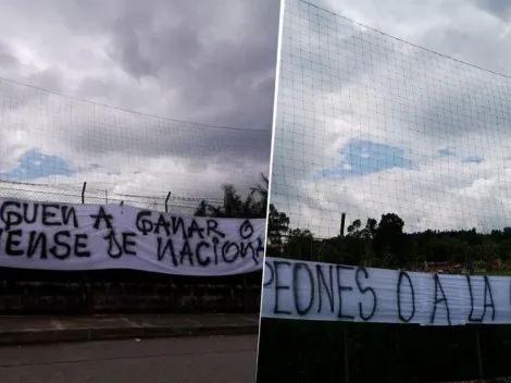 Con pintadas, hinchas de Nacional exigen ganarle el clásico a Millonarios