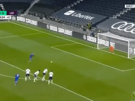 Video: Vardy metió gol de penal ante Tottenham