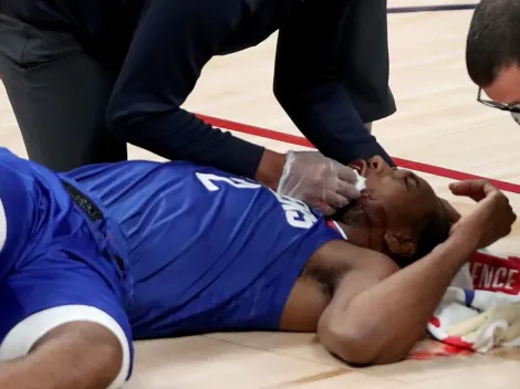 Codazo, sangre y nocaut: el tremendo golpe que recibió Kawhi Leonard