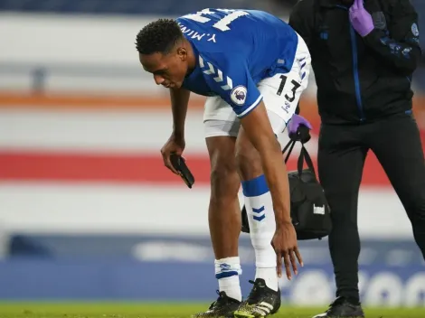 Yerry Mina le sigue los pasos a James: salió lesionado del juego vs M. City