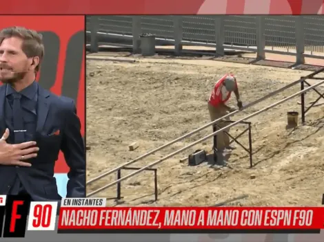 Vignolo paró ESPNF90 al ver a un obrero trabajando con la camiseta de River: "Que aparezca Ponzio"