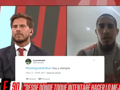 Los hinchas de River hicieron tendencia a Sebastián Vignolo: "#NoAVignoloEnRiver"