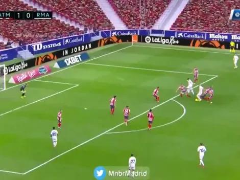 Benzema inventó una pared y el Real Madrid le empató al Atlético a los 87