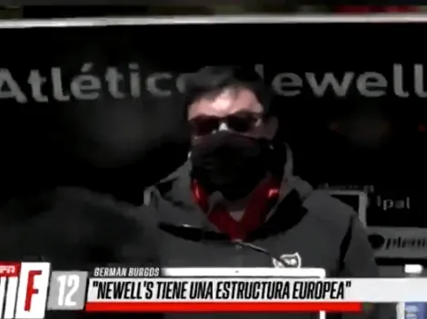 Burgos dijo que Newell's "es Europa" y al rato se le cayó un cartel en la cabeza