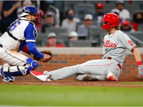 ¿Out o quieto? La polémica jugada que definió el triunfo de Phillies sobre Braves