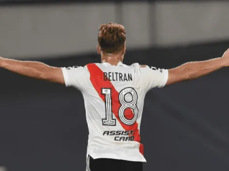 De La Cruz le puso un pase hermoso a Beltrán y este metió su primer gol en River