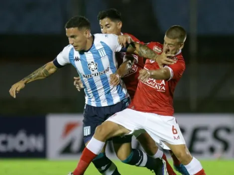 Con 10 y en Uruguay, Racing salvó un empate a los 89' contra Rentistas