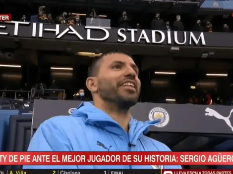 En pleno homenaje, Agüero soltó una frase bien argentina: "Dale que..."