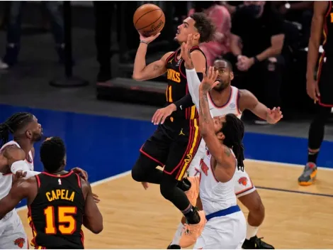 Trae Young eludió hasta 4 jugadores de los Knicks en el canasto ganador de los Hawks