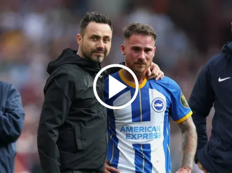 La emoción de Mac Allister en su último partido en el Brighton