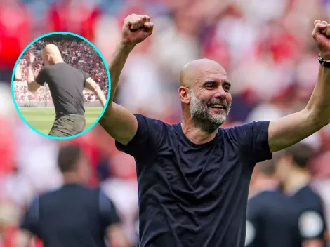 Guardiola fue viral por su festejo de gol y las lágrimas tras el título