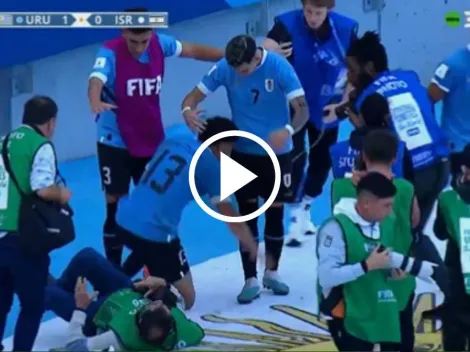 TREMENDO: Matturro se llevó puesto a un fotógrafo tras el 1 a 0