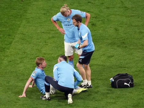 De Bruyne se lesionó y salió de la final de Champions League como en 2021