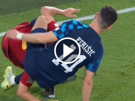 VIDEO | Gavi y Perisic quedaron enredados y causaron las risas de todos
