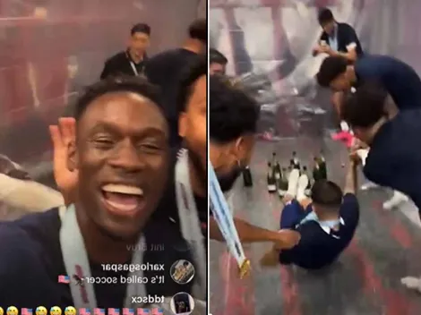 DESCONTROL: Estados Unidos festejó la Nations League con cervezas y a pura joda