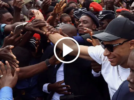 Mbappé revolucionó Camerún con su visita: caos en su llegada al país