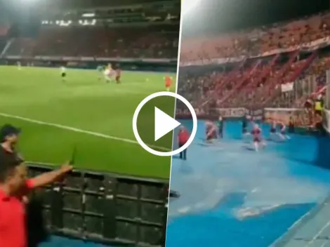 La Barra Brava de Cerro Porteño invadió el campo de juego para reclamarle a los jugadores