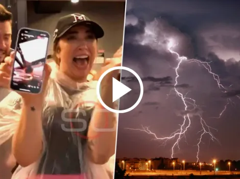 Un relámpago cayó cerca de los fanáticos en la previa de la presentación de Messi