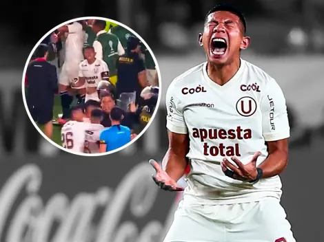 Fuera de sí: la rabia de Edison Flores durante gresca con Corinthians