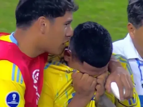 Joao Grimaldo terminó destrozado en el pitazo final