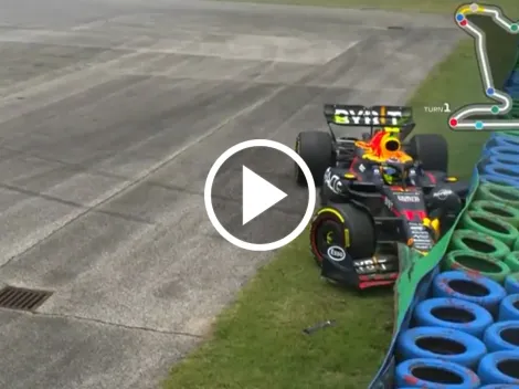 Video: el duro accidente de Checo Pérez en apenas 3 minutos en el GP de Hungría de la F1