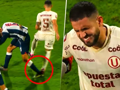 Lo sufre Universitario: el momento exacto en que Di Benedetto se lesionó